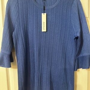 Chico's Royal Blue Ribbed Sweater